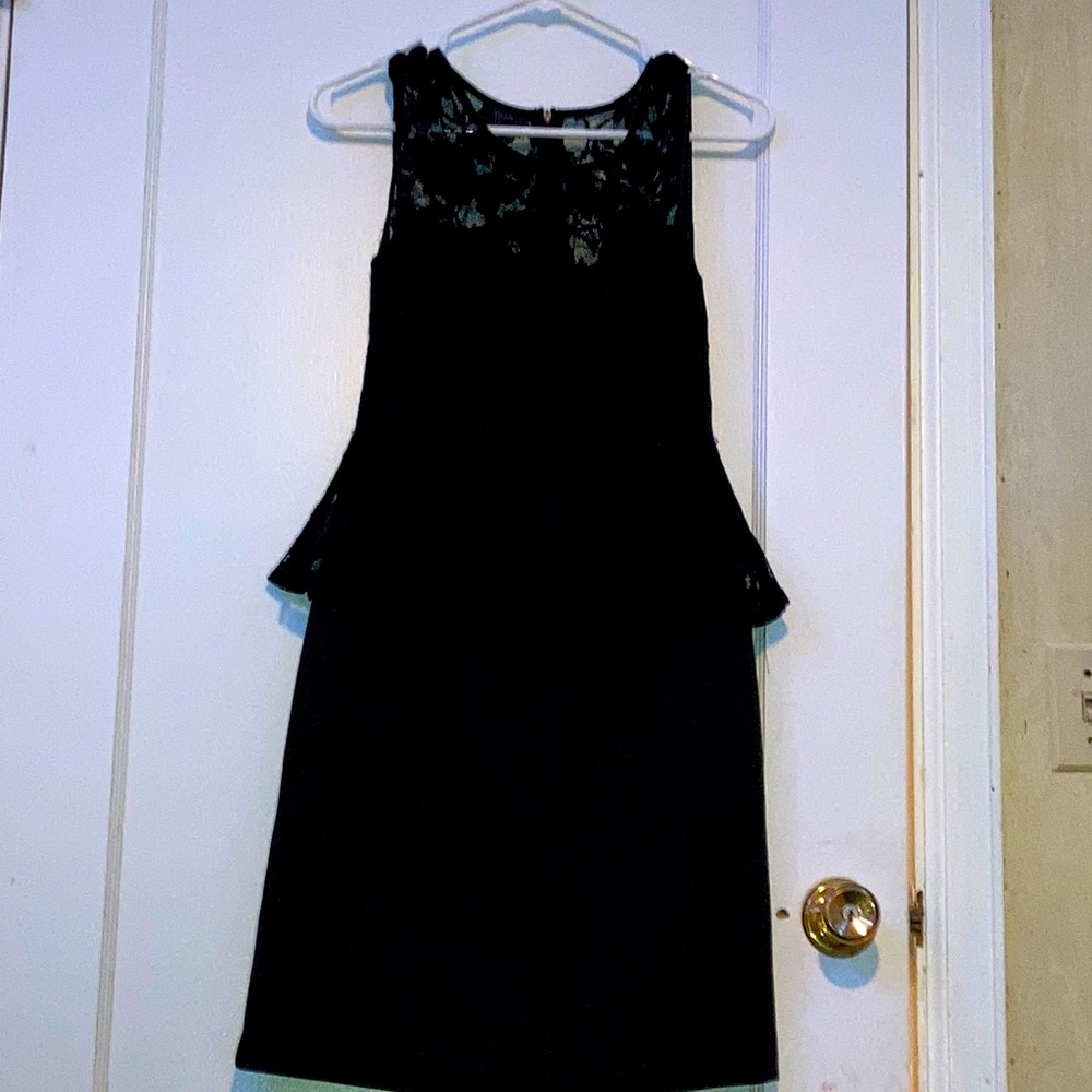 Black dress with lace top